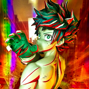 흑백 나의히어로 아카데미아 히로아카 리페인트 미도리야 이즈쿠 라스트원 데쿠 느와르 리페인팅 도색 원포올 피규어 이미지