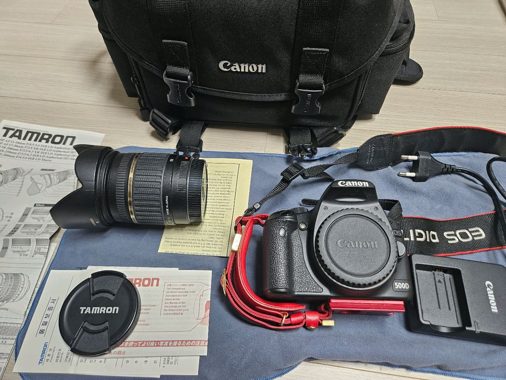 캐논 500D DSLR 카메라 + 렌즈 세트 이미지