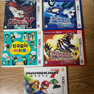 닌텐도 3DS XL + 게임 칩 5개 이미지