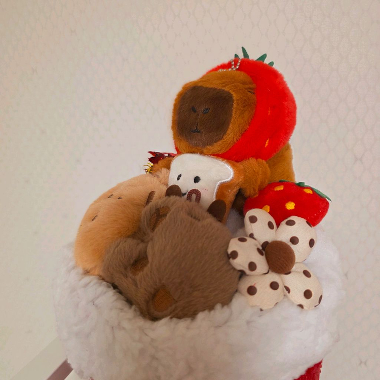 카피바라 꽃다발 인형 새상품 이미지