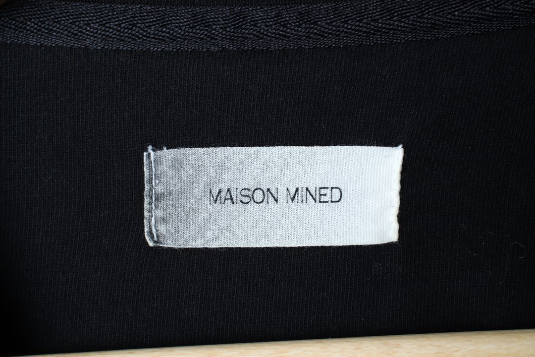(L-XL) 메종미네드 반팔 티셔츠 빅로고 블랙 가시 이미지