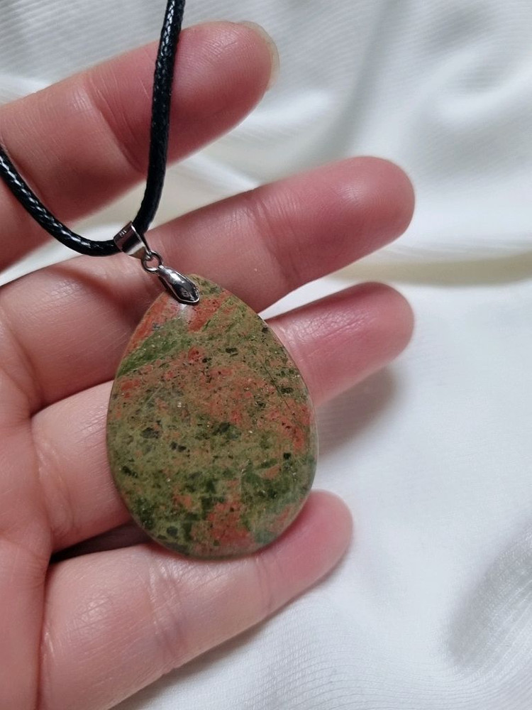 천연 매화석(우나카이트) 펜던트 원석목걸이 이미지