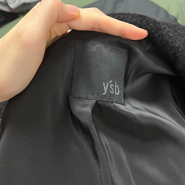 YSB 예스비/울 코트 캐시미어 블랙 여66 M/라덴 이미지