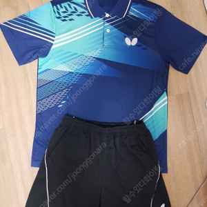 버터플라이 운동복 탁구복 탁구유니폼 상하의 한벌세트 새상품 판매 이미지