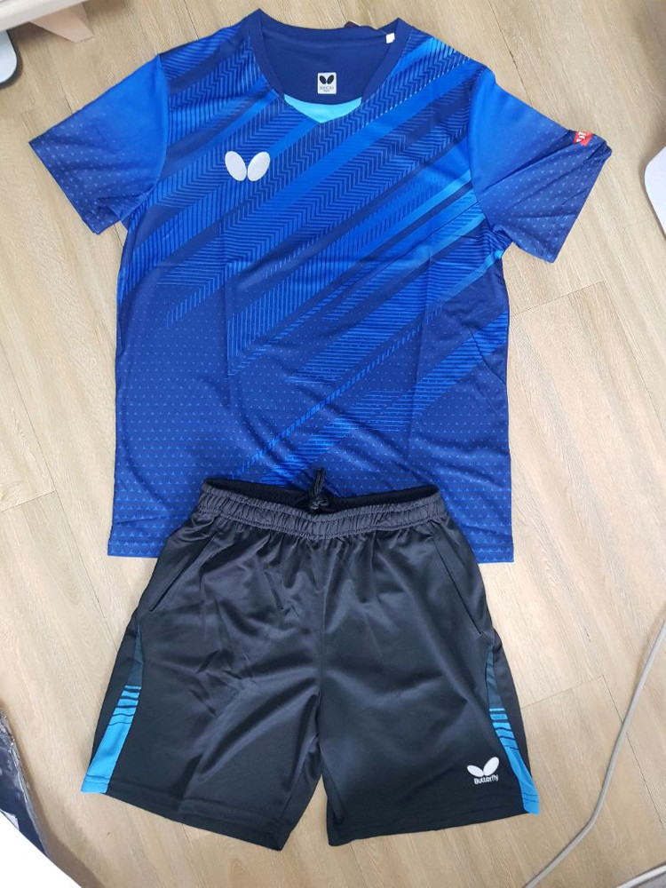 버터플라이 운동복 탁구복 탁구유니폼 상하의 한벌세트 새상품 판매 이미지