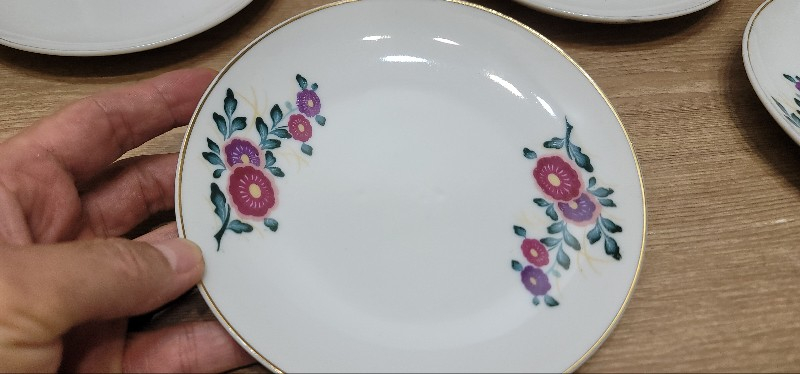 일식그릇, 일식당, 인테리어, 구다니, 아리따야끼, 다치기치 일본그릇 빈티지 꽃무늬 접시 4개 세트 이미지