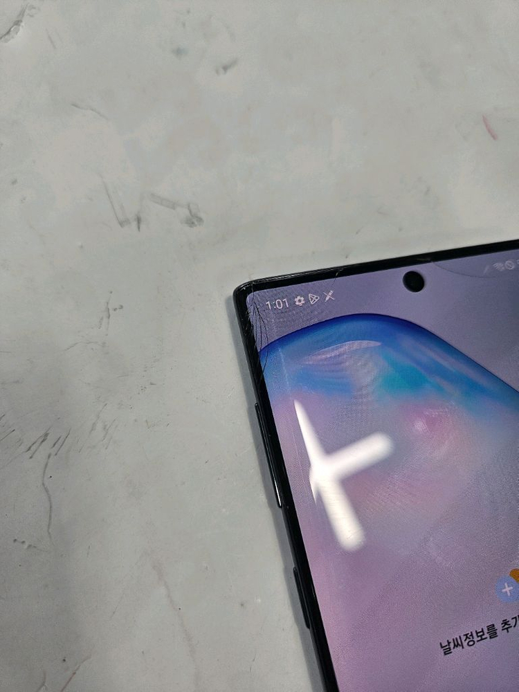 갤럭시 노트10 5g 256g 액정파손 이미지