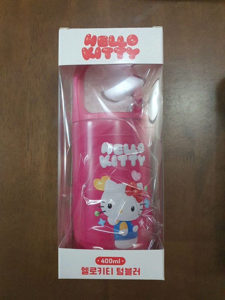 헬로키티 텀블러 3종 세트 (400ml 2개, 600ml 1개)+사각 키캡키링 일괄판매 이미지