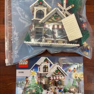 레고 윈터시리즈 10199, 10267, 10275, 화이트 밑판 3개 일괄 판매 이미지