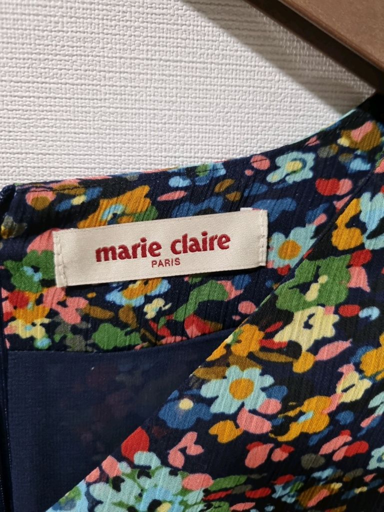 마리끌레르 플라워 패턴 쉬폰 원피스 이미지