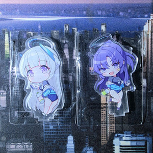 블루 아카이브 체육복 유우카 & 노아 미니 아크릴 스탠드 이미지