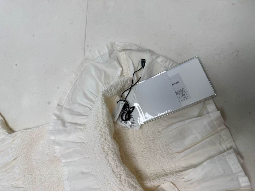 미 이세이미야케 슈링크 반팔 가디건 아이보리 이미지