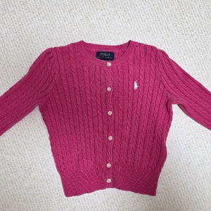 폴로 랄프로렌 키즈 케이블 니트 가디건 3T 이미지