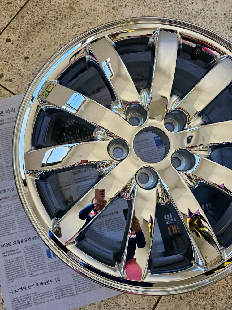 구형 에쿠스/순정17인치/10발 크롬휠/중고 1개/개인/팝니다. 이미지