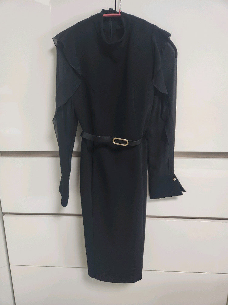 지고트 벨트 블랙 원피스 정품 이미지