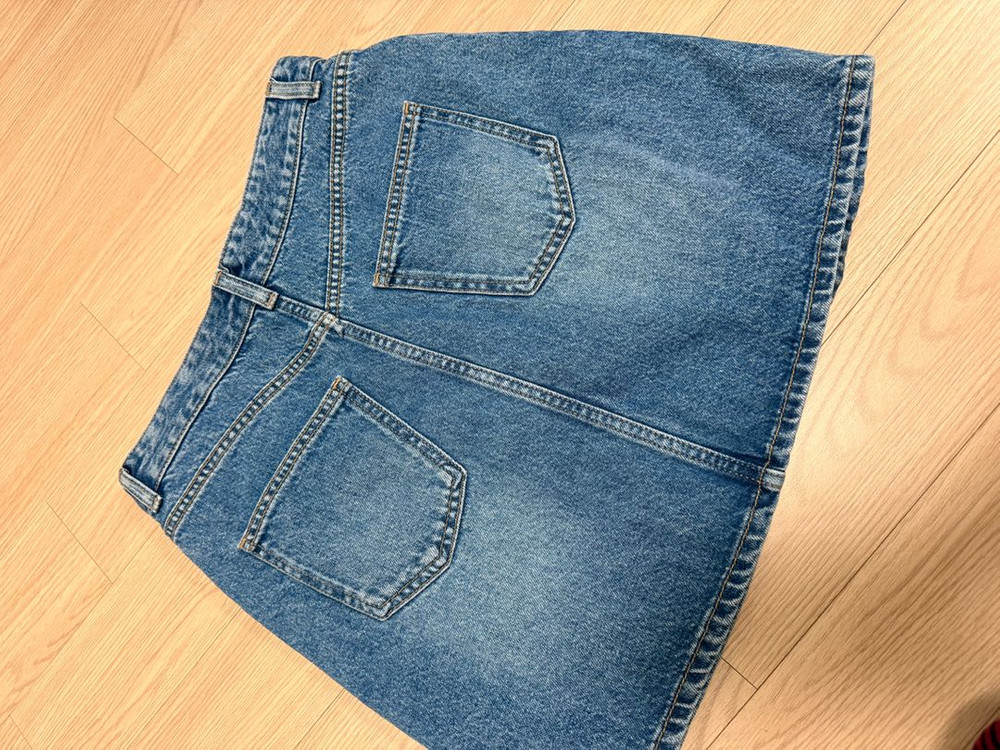 탑텐 데님 면 미니 스커트 청치마 M28사이즈 55-66 정도 이미지