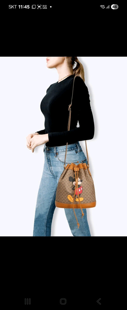 구찌디즈니 버킷백정품 이미지