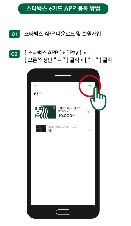 스타벅스 e카드 1만원권 / 스벅e카드 만원권 이미지