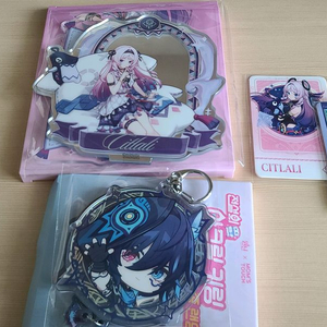 원신 맘스터치 콜라보 시틀라리 거울아크릴, 스페셜 포토카드, 일반 포토카드 일괄 판매합니다 이미지