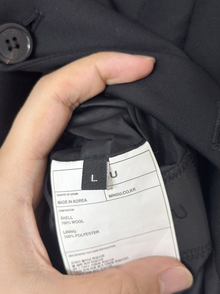 [L] MNGU 스탠다드 3버튼 자켓 블랙 이미지