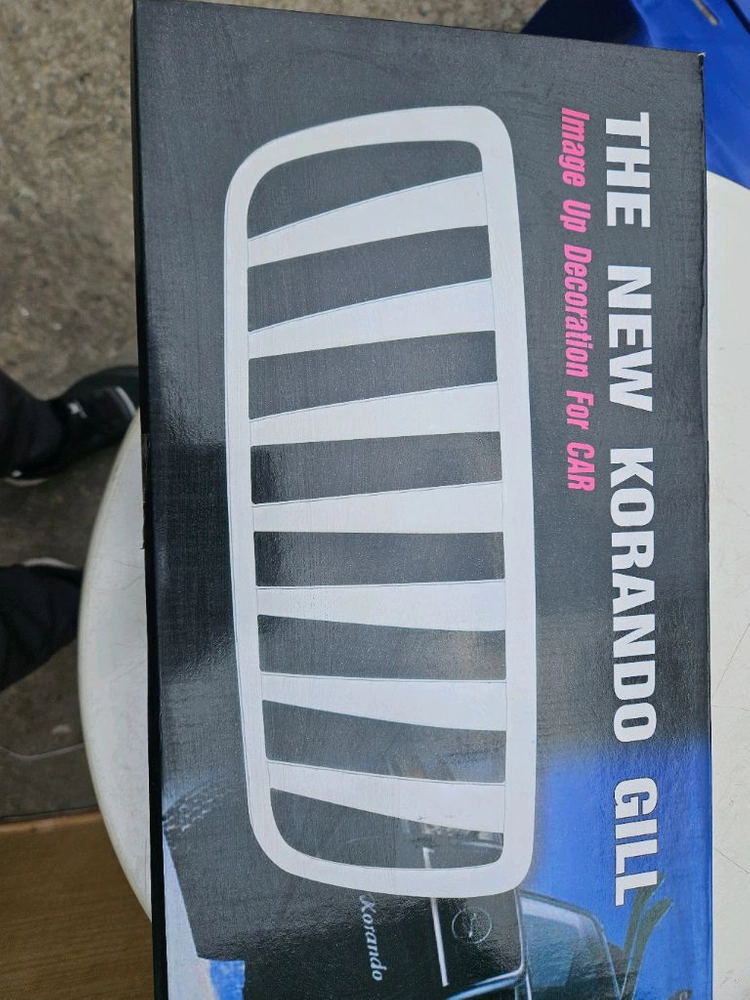뉴코란도 자동차 전용 전면 크롬 그릴커버몰딩 이미지