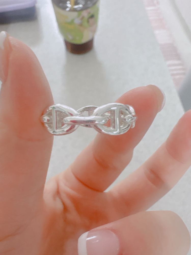 샹달모양 은반지 이미지