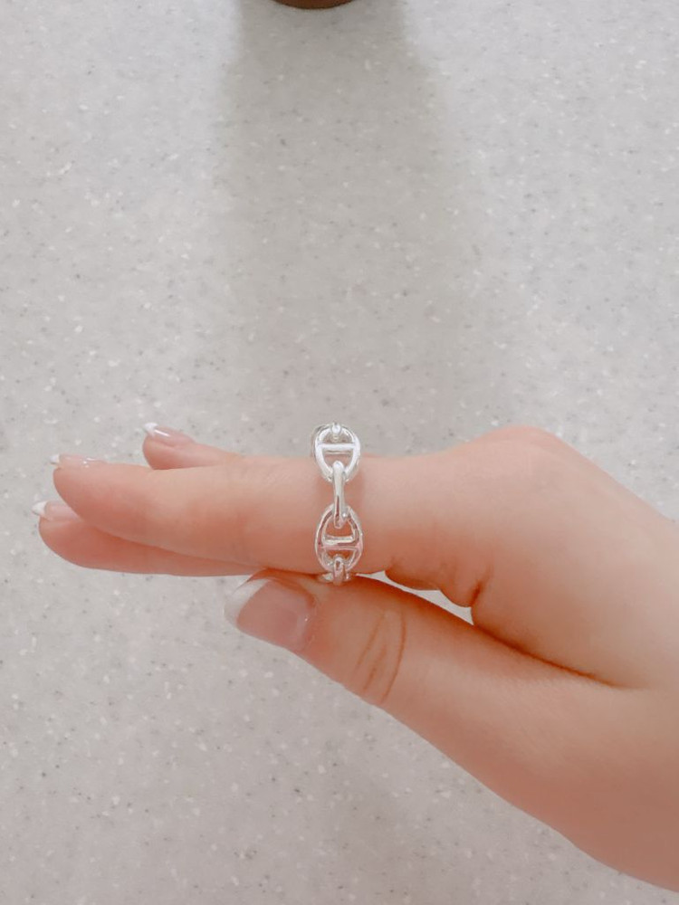 샹달모양 은반지 이미지