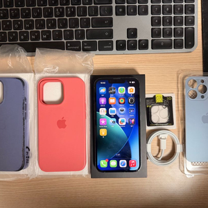 (정상해지)아이폰13프로 시에라블루 128G 구성품 이것저것 이미지