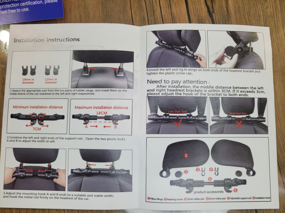 카스토리 차량용 헤드레스트 목쿠션 메모리폼 목보호 수면 이미지