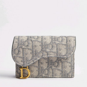 디올 오블리크 새들플랩 카드지갑 이미지