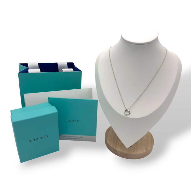 티파니 앤코 엘사 퍼레티 오픈 하트 펜던트 목걸이 스털링 실버, 7mm 이미지