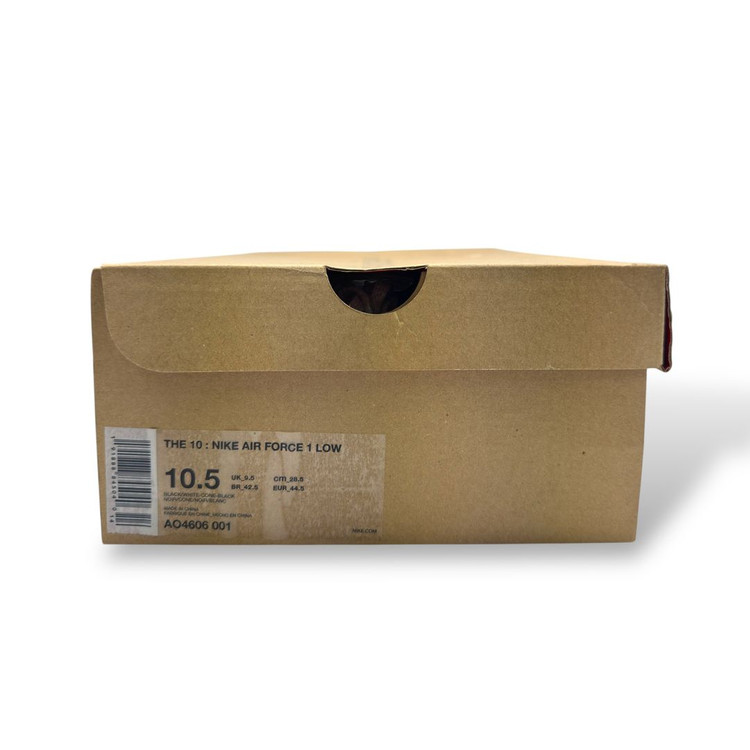 ( 285 ) 나이키 x 오프화이트 에어포스 1 로우 V2 블랙 화이트 이미지