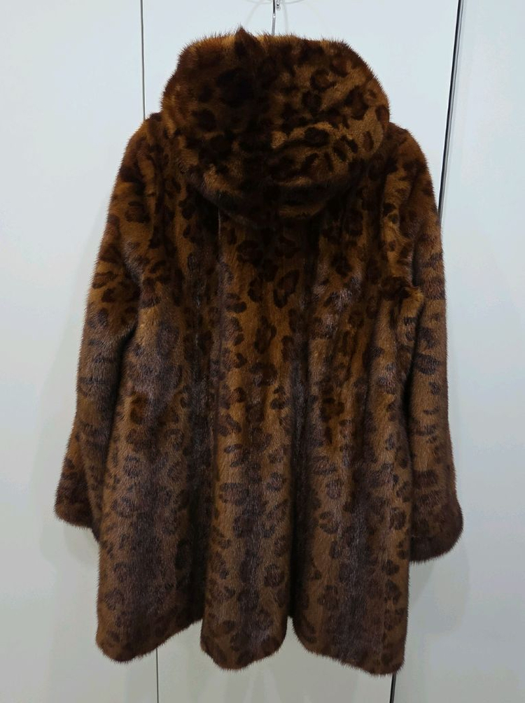 진도모피 호피 후드 밍크 코트(최상급) 이미지