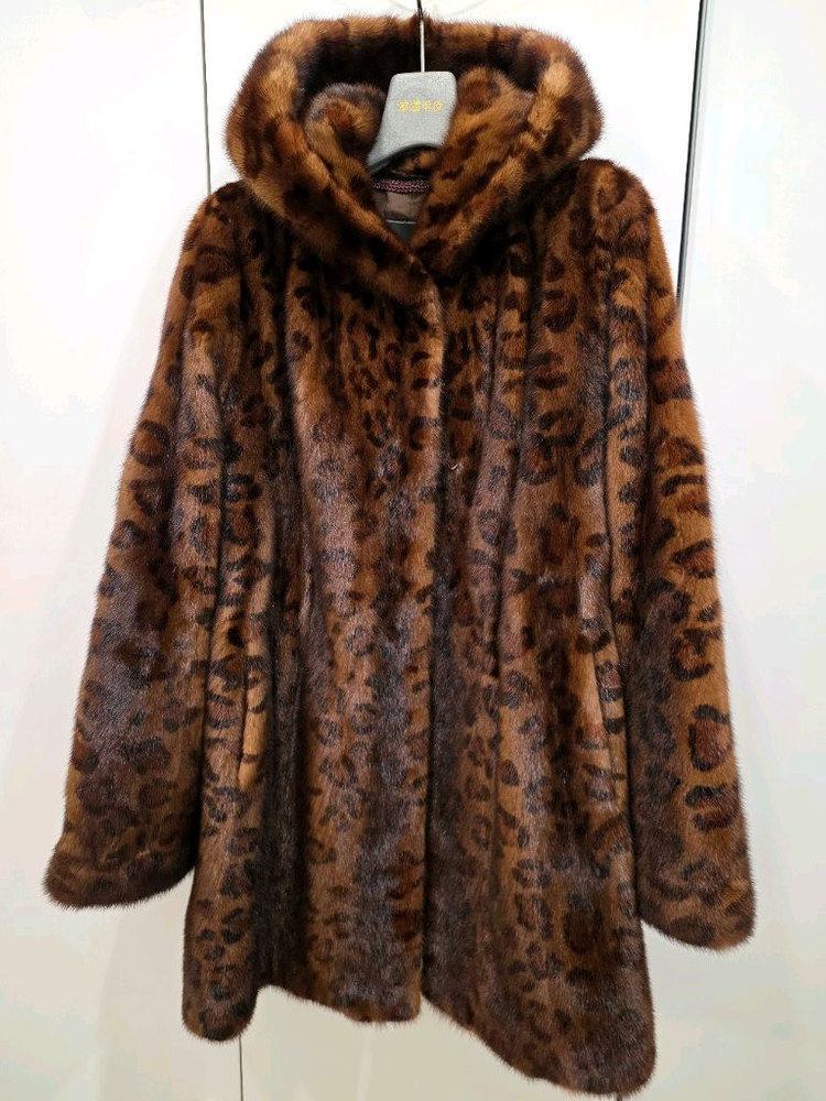 진도모피 호피 후드 밍크 코트(최상급) 이미지