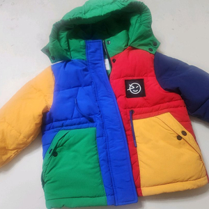 키즈윙켄 컬러블럭후드패딩 4사이즈 이미지