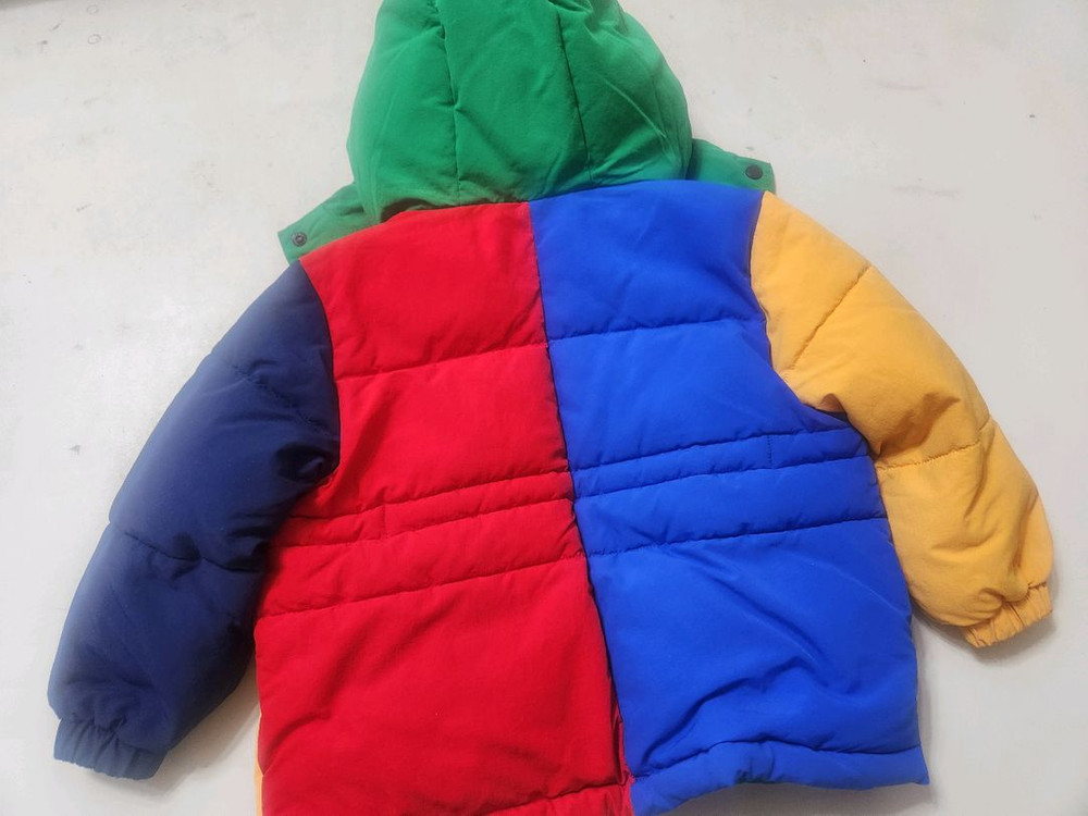 키즈윙켄 컬러블럭후드패딩 4사이즈 이미지