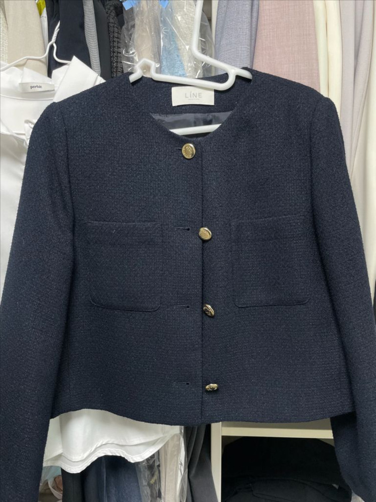 라인 Line 펄 트위드 자켓 이미지