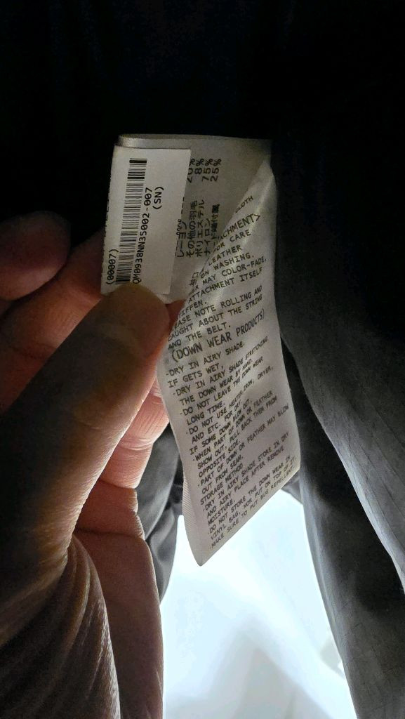 나나미카 롱 다운코트 블랙 M사이즈 이미지