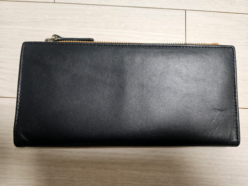 (택포) 만다리나덕 블랙 가죽 장지갑 이미지