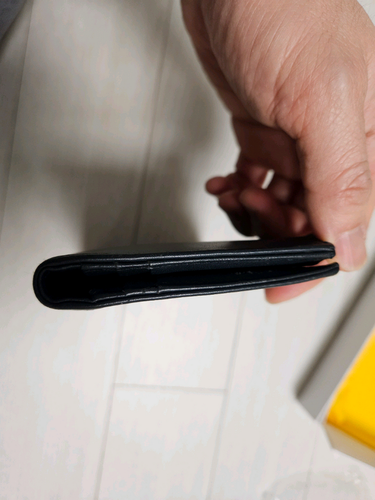 (택포) 만다리나덕 블랙 가죽 장지갑 이미지