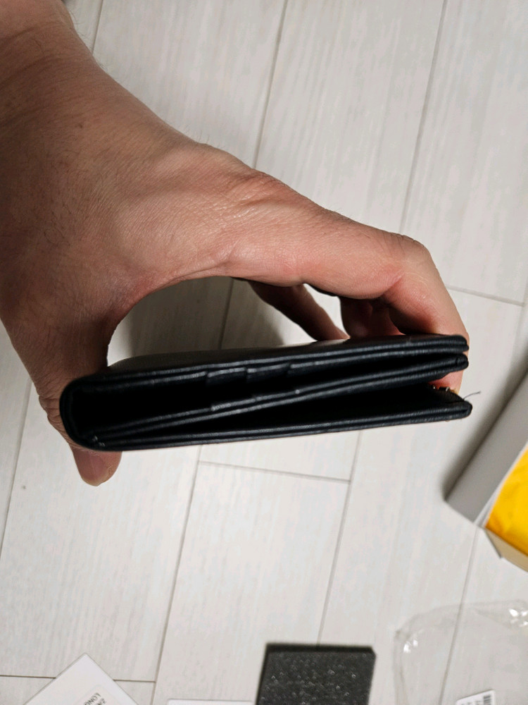 (택포) 만다리나덕 블랙 가죽 장지갑 이미지