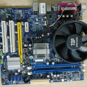 g41m01s1 메인보드와 E7500 CPU 이미지