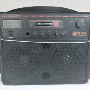 [작동완벽] 현대전자 레트로 카세트 라디오 HD-601A 이미지