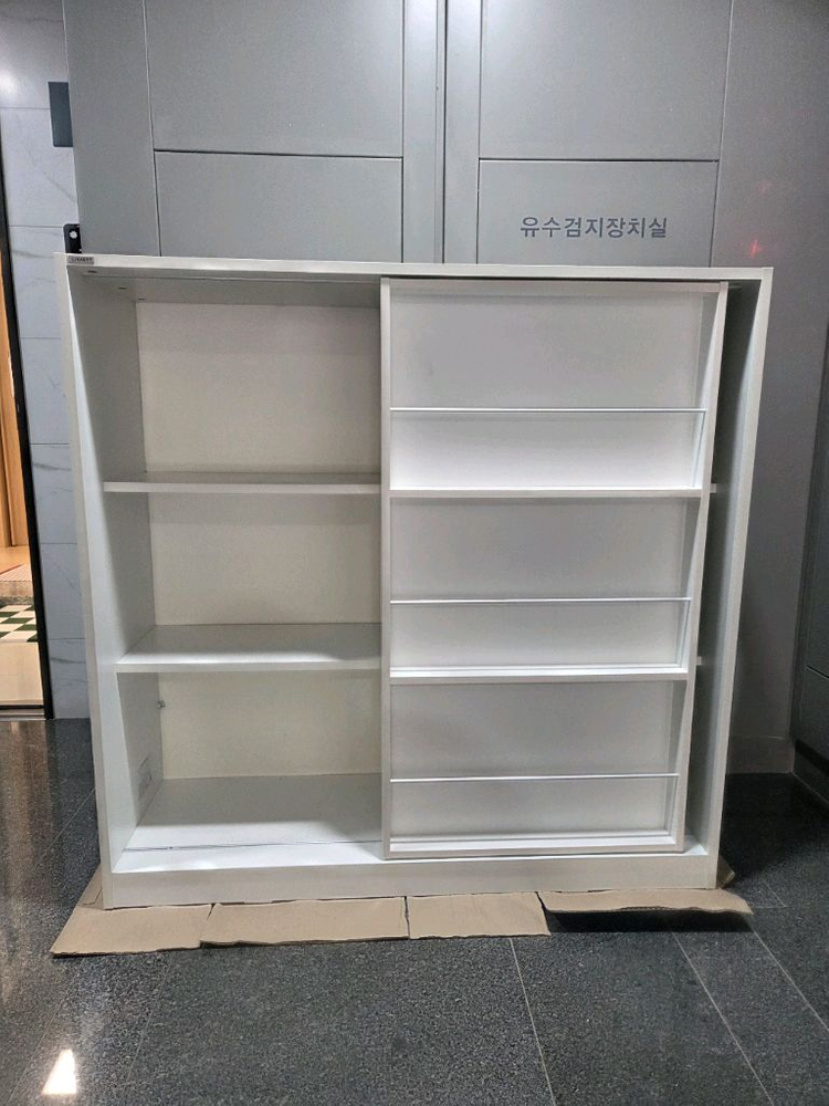 키즈 수납장 리바트프렌즈아이 1200 슬라이딩전면책장 이미지