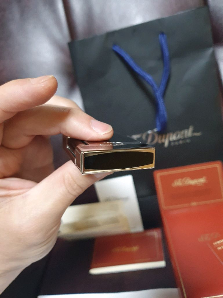 [새상품급,풀세트] 듀퐁라이터 라인2 신형 ca16787 블랙 래커 팔라듐 백금 쌍불 듀퐁 라이타 이미지