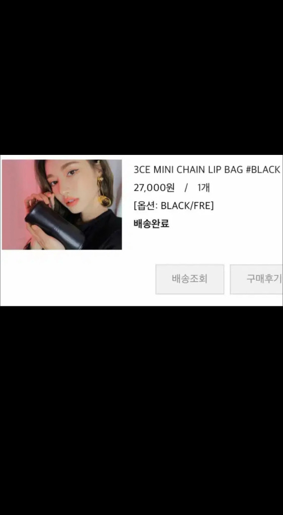 스타일난다 3CE 체인 미니백 원형 미니백 파우치 작은 가방 이미지
