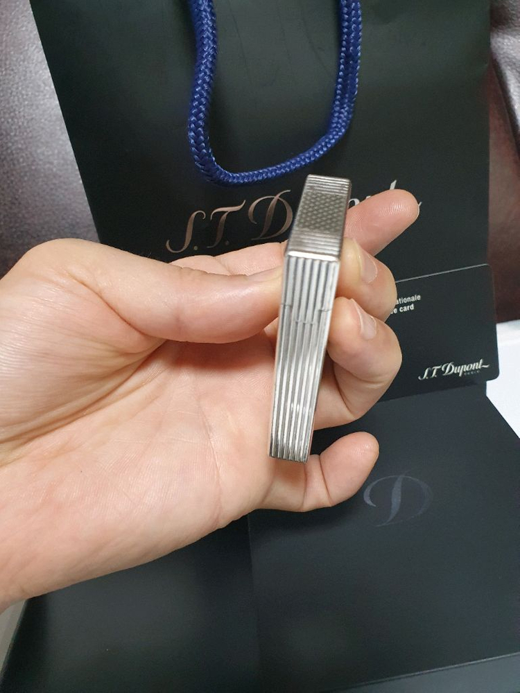 [새상품,풀세트] 듀퐁라이터 라인2 ca16930 은장 듀퐁 라이타 이미지