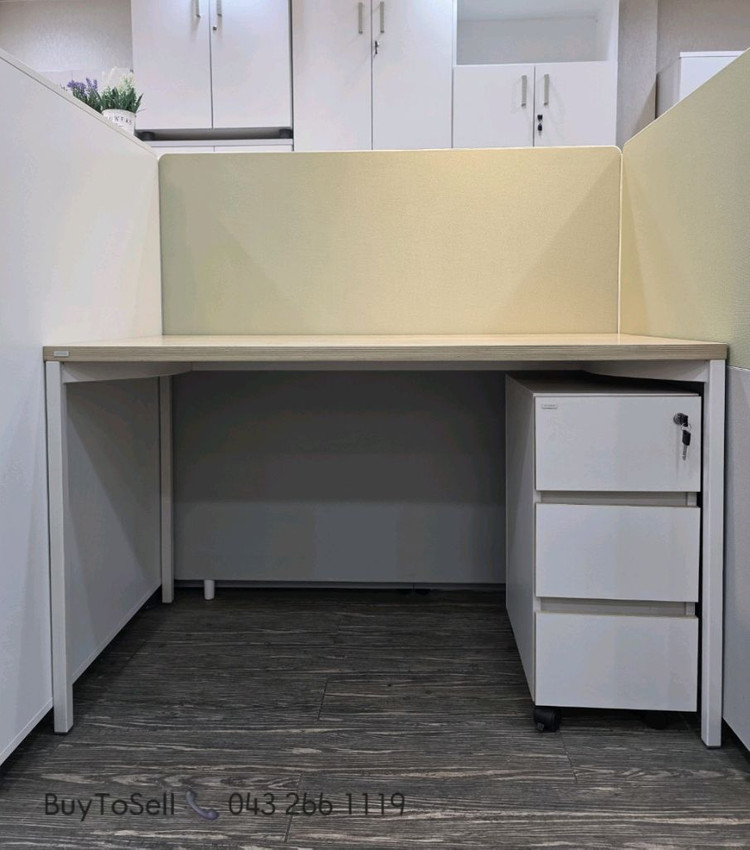 데스커책상(1200*600)3단슬림서랍 대량판매 이미지