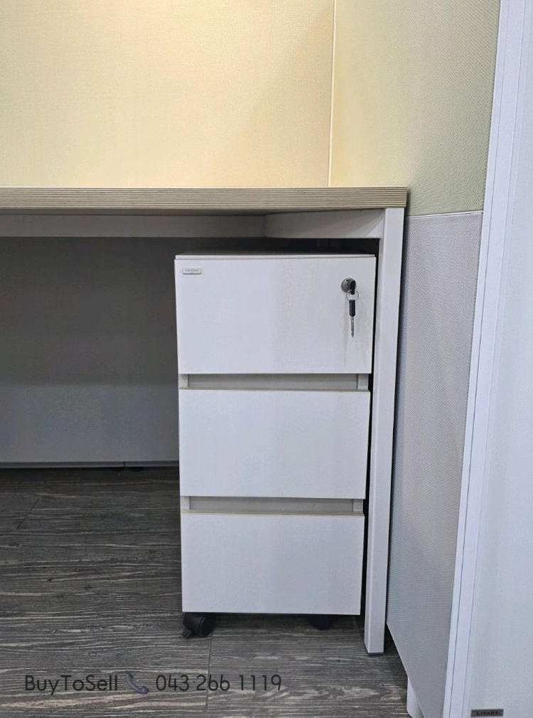 데스커책상(1200*600)3단슬림서랍 대량판매 이미지