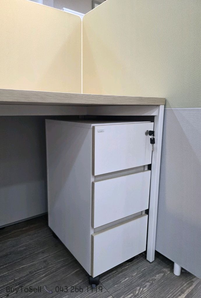 데스커책상(1200*600)3단슬림서랍 대량판매 이미지